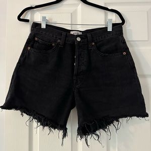 Agolde Parker Long Black Shorts size 27